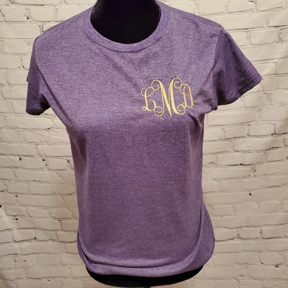 Monogrammed Purple Tee